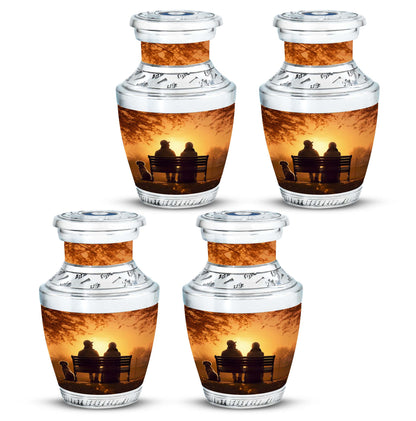 Personalized Couple Cremation Urn for Human Ashes - 10-inch, 200 cu in - Yatskia