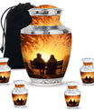 Old Couple On A Bench - Couple Urn For Memorial Ashes Cremation