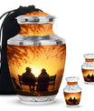 Old Couple On A Bench - Couple Urn For Memorial Ashes Cremation