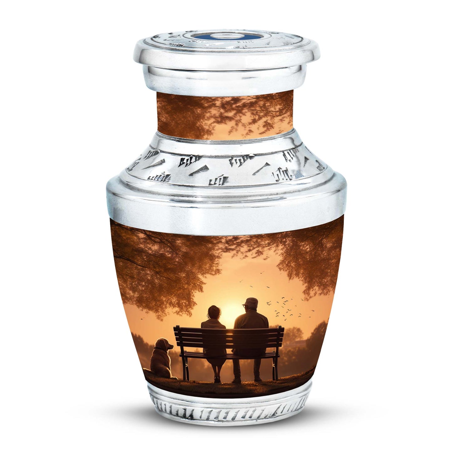 Personalized Couple Cremation Urn for Human Ashes - 10-inch, 200 cu in - Yatskia
