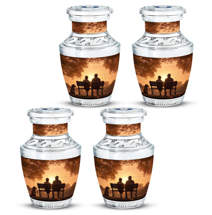 Personalized Couple Cremation Urn for Human Ashes - 10-inch, 200 cu in - Yatskia
