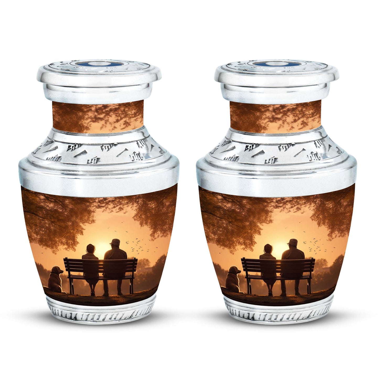 Personalized Couple Cremation Urn for Human Ashes - 10-inch, 200 cu in - Yatskia