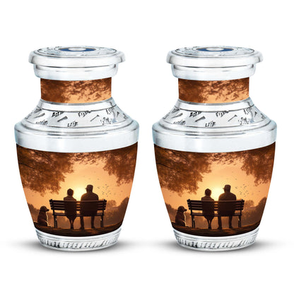 Personalized Couple Cremation Urn for Human Ashes - 10-inch, 200 cu in - Yatskia