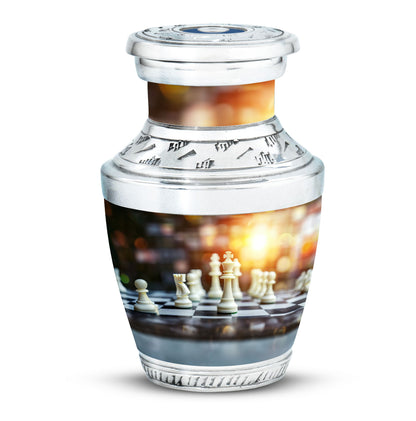 Personalized Chess Cremation Urn for Women - 10-inch, 200 cu in - Yatskia