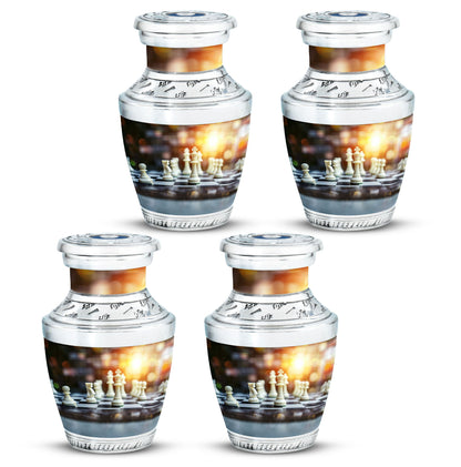 Personalized Chess Cremation Urn for Women - 10-inch, 200 cu in - Yatskia