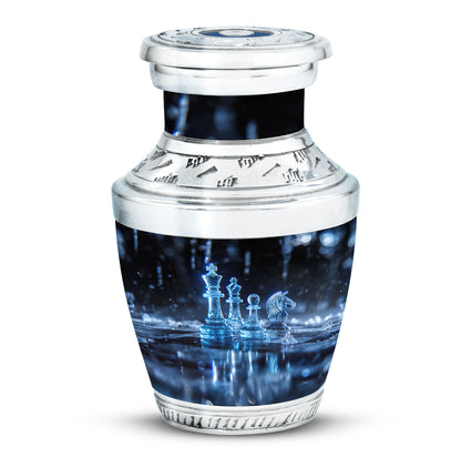 Personalized Chess Cremation Urn for Human Ashes - 10-inch, 200 cu in - Yatskia
