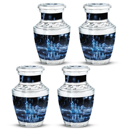 Personalized Chess Cremation Urn for Human Ashes - 10-inch, 200 cu in - Yatskia