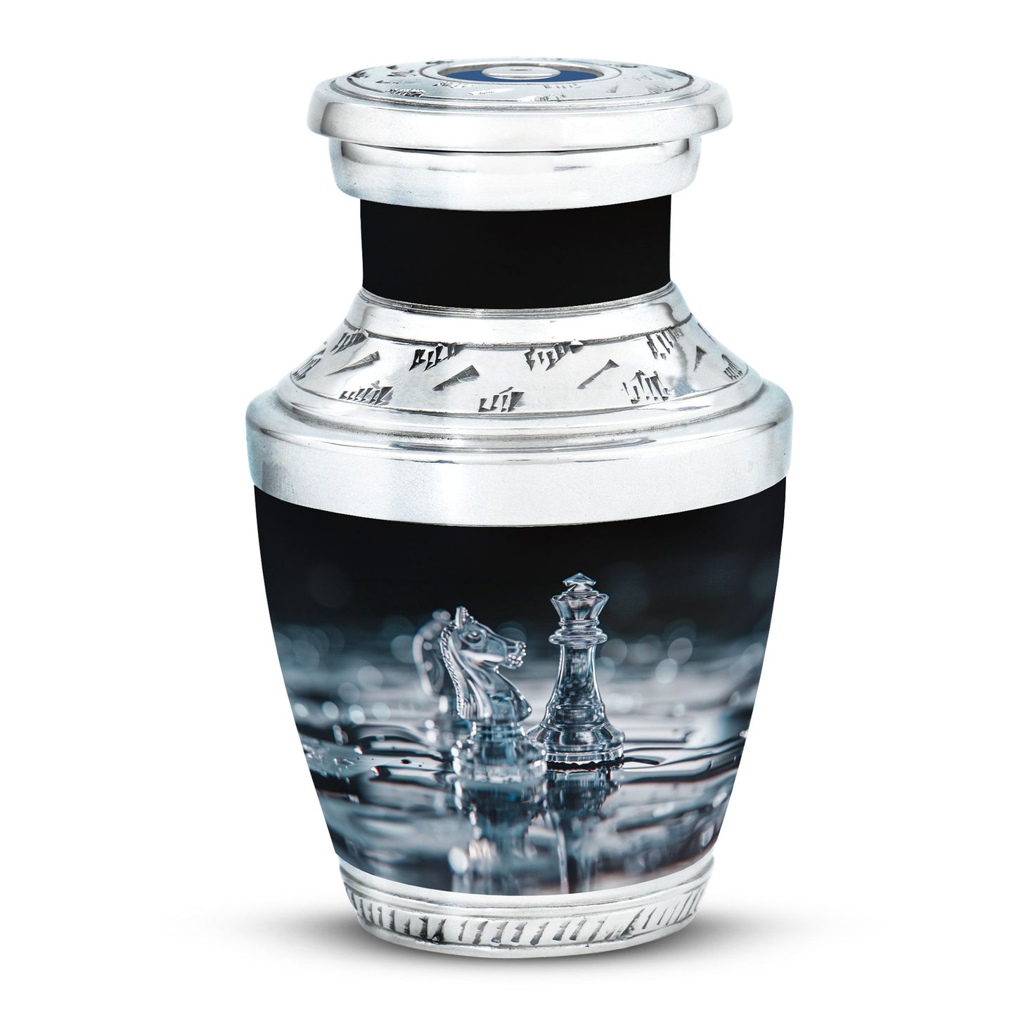 Personalized Chess Keepsake Urn for Human Ashes - 3-inch, 200 cu in - Yatskia