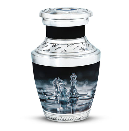 Personalized Chess Keepsake Urn for Human Ashes - 3-inch, 200 cu in - Yatskia