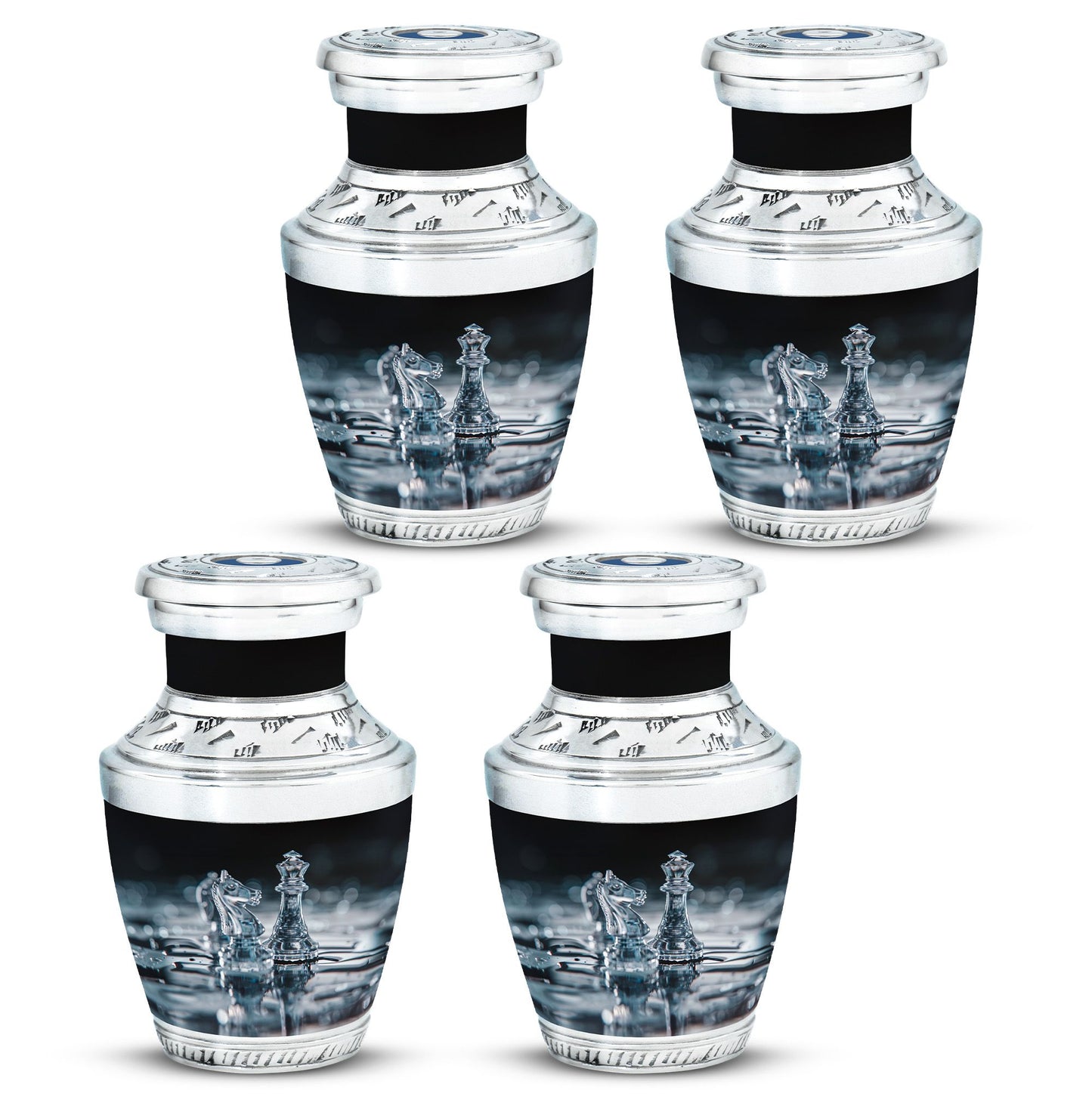 Personalized Chess Keepsake Urn for Human Ashes - 3-inch, 200 cu in - Yatskia