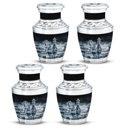 Personalized Chess Keepsake Urn for Human Ashes - 3-inch, 200 cu in - Yatskia