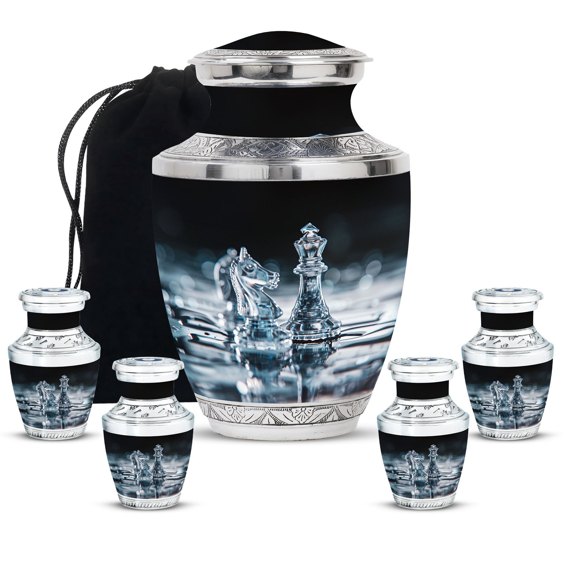 Chess Small Urns For Human Ashes Memorial, Funeral Cremation Urn