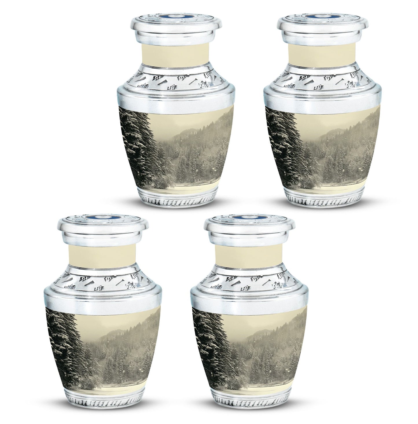 Personalized Winter Memorial Urn for Human Ashes - 10-inch, 200 cu in - Yatskia