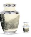 Snowflakes Urn For Ashes Female Memorial, Funeral Shape Urn