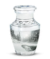 Snowflakes Urn For Ashes Memorial, Funeral Cremation Urn For Ashes