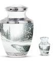 Snowflakes Urn For Ashes Memorial, Funeral Cremation Urn For Ashes
