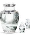 Snowflakes Urn For Ashes Memorial, Funeral Cremation Urn For Ashes