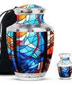 Stained Glass Mini Urns For Human Ashes Memorial, Funeral Cremation Urn