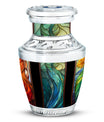 Stained Glass Urn For Ashes Memorial, Funeral Shape Urn
