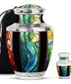Stained Glass Urn For Ashes Memorial, Funeral Shape Urn