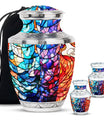 Stained Glass Urn For Ashes Memorial, Funeral Cremation Urn For Ashes