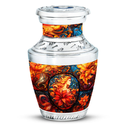 Glass Stained Glass Memorial Urn for Human Ashes - 10-inch, 200 cu in - Yatskia