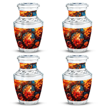 Glass Stained Glass Memorial Urn for Human Ashes - 10-inch, 200 cu in - Yatskia