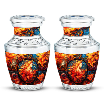 Glass Stained Glass Memorial Urn for Human Ashes - 10-inch, 200 cu in - Yatskia