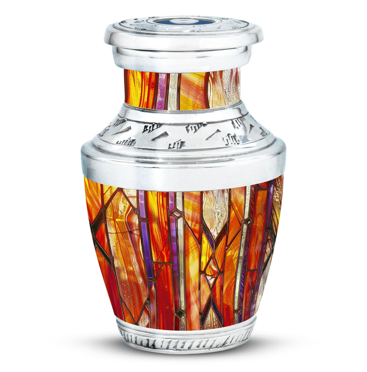 Stained Glass Ashes Keepsake Memorial, Funeral Cremation Urn