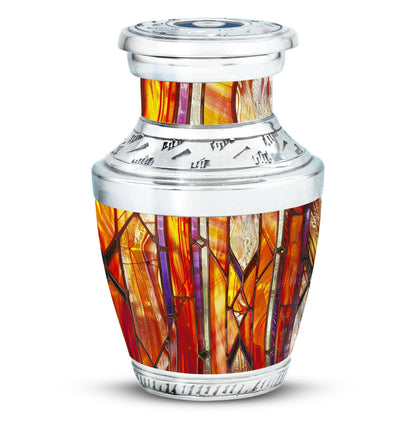 Stained Glass Ashes Keepsake Memorial, Funeral Cremation Urn