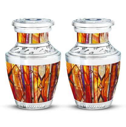 Stained Glass Ashes Keepsake Memorial, Funeral Cremation Urn