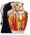 Stained Glass Ashes Keepsake Memorial, Funeral Cremation Urn