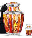 Stained Glass Ashes Keepsake Memorial, Funeral Cremation Urn