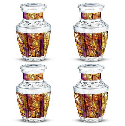 Glass Stained Glass Cremation Urn for Human Ashes - 10-inch, 200 cu in - Yatskia