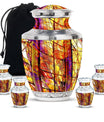 Stained Glass Cremation Urns Memorial, Funeral Shape Urn