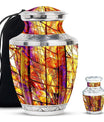 Stained Glass Cremation Urns Memorial, Funeral Shape Urn