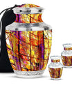 Stained Glass Cremation Urns Memorial, Funeral Shape Urn