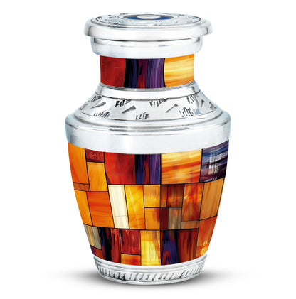 Glass Stained Glass Cremation Urn for Human Ashes - 10-inch, 200 cu in - Yatskia