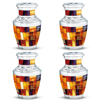 Glass Stained Glass Cremation Urn for Human Ashes - 10-inch, 200 cu in - Yatskia