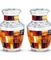 Stained Glass Cool Urn Ashes Memorial, Funeral Cremation Urn For Ashes