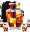 Stained Glass Cool Urn Ashes Memorial, Funeral Cremation Urn For Ashes