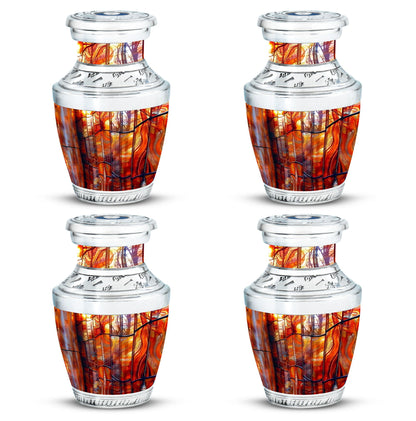 Glass Stained Glass Memorial Urn for Human Ashes - 10-inch, 200 cu in - Yatskia