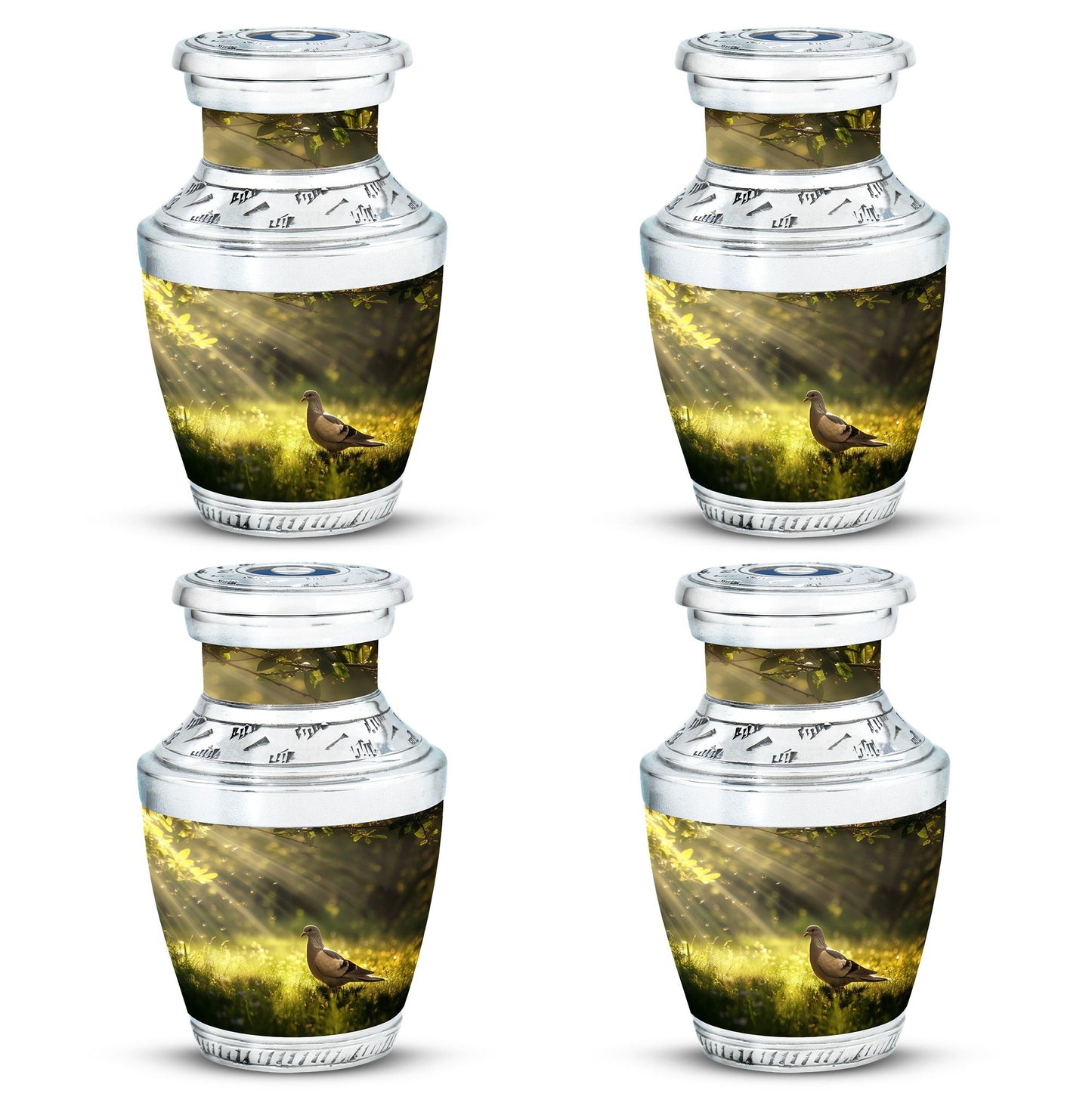 Personalized Dove Cremation Urn for Human Ashes - 3-inch, 200 cu in - Yatskia