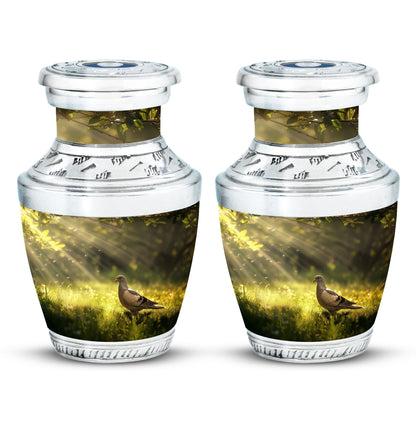 Personalized Dove Cremation Urn for Human Ashes - 3-inch, 200 cu in - Yatskia