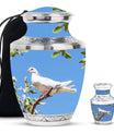 White Dove Ashes keepsake Urn For Mom - Large Memorial Urns For Women