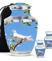 White Dove Ashes keepsake Urn For Mom - Large Memorial Urns For Women