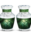Dove Large Urns For Human Ashes - Green Forest Memorial Urn for Men