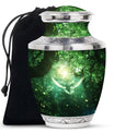 Dove Large Urns For Human Ashes - Green Forest Memorial Urn for Men