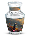 Artistic Puffin Bird Keepsake Urns - Colorful Floral Ashes Urn For Mom