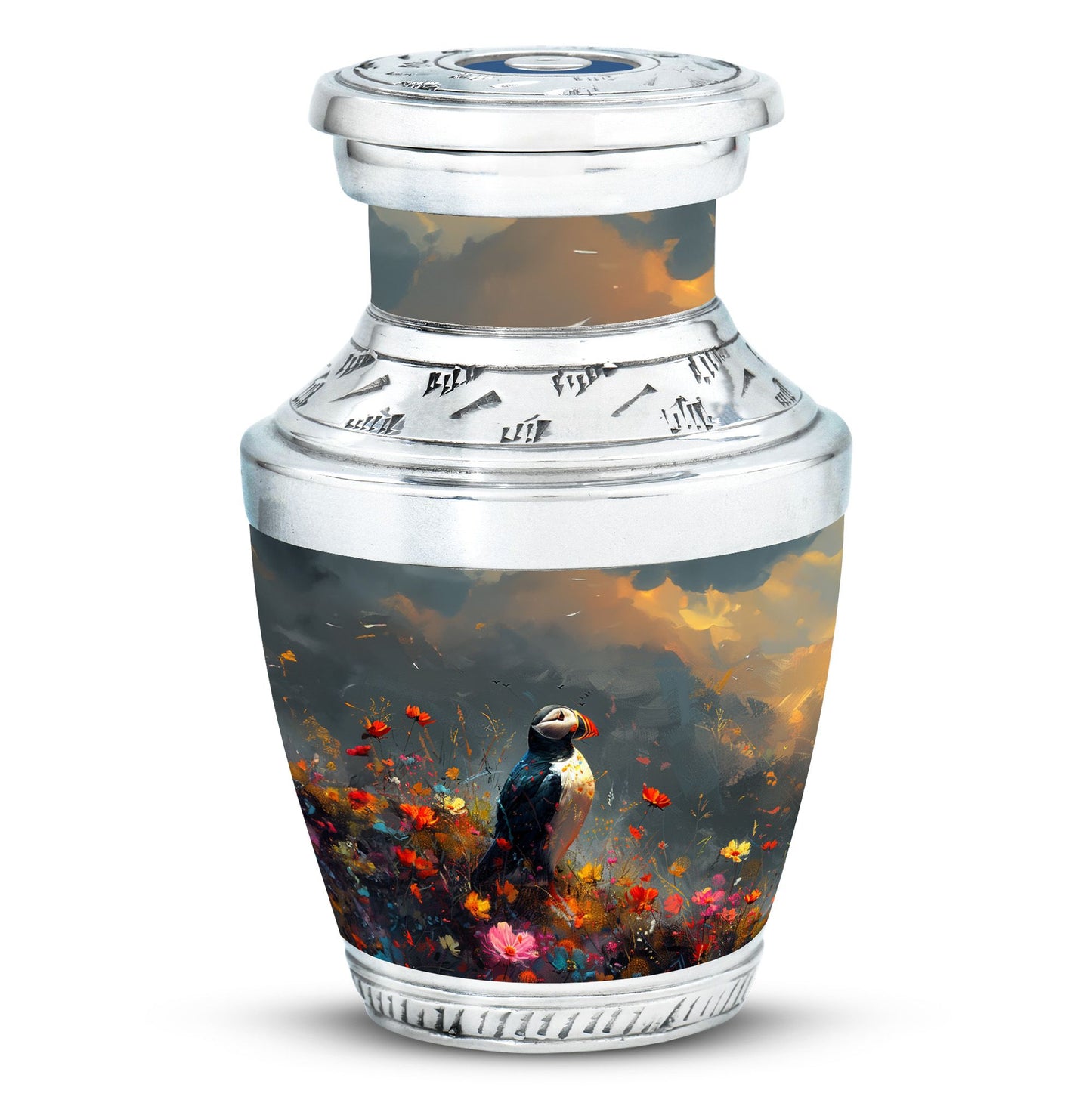 Colorful Personalized Bird Keepsake Urn for Mom - 10-inch, 200 cu in - Yatskia